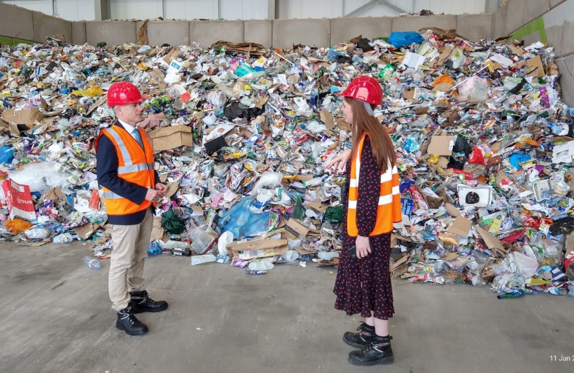 Rob Butler MP visiting Aylesbury Waste Transfer Station