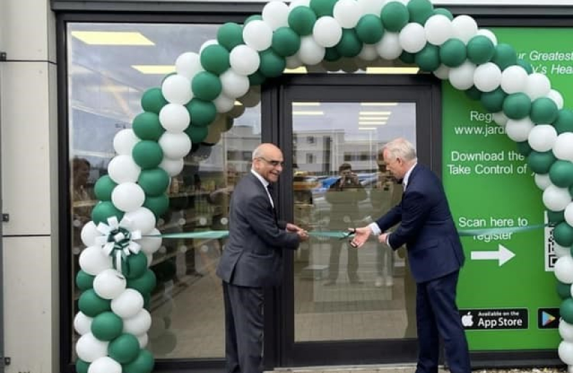 Following a successful campaign Rob opens the new Berryfields pharmacy