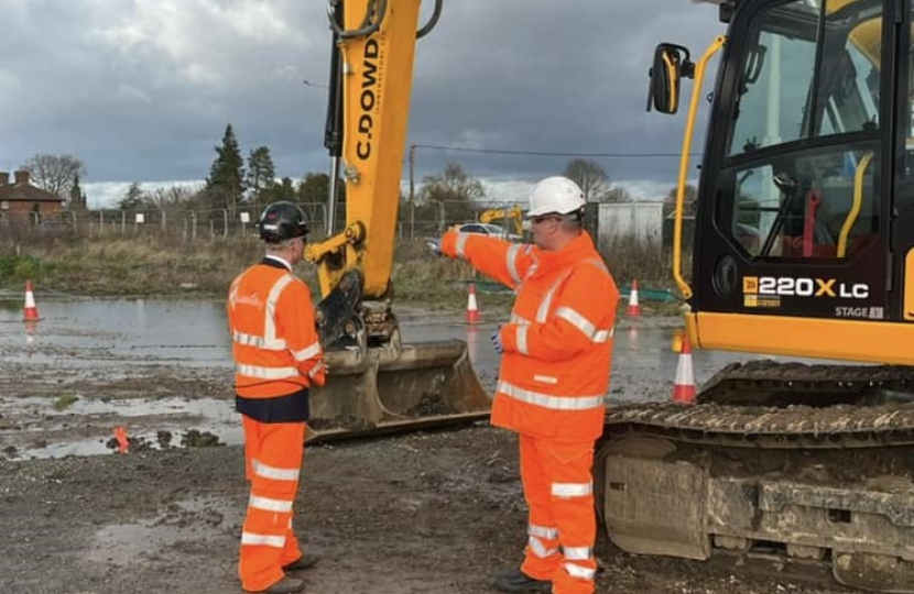 Rob at the construction site for the South East Aylesbury Link Road