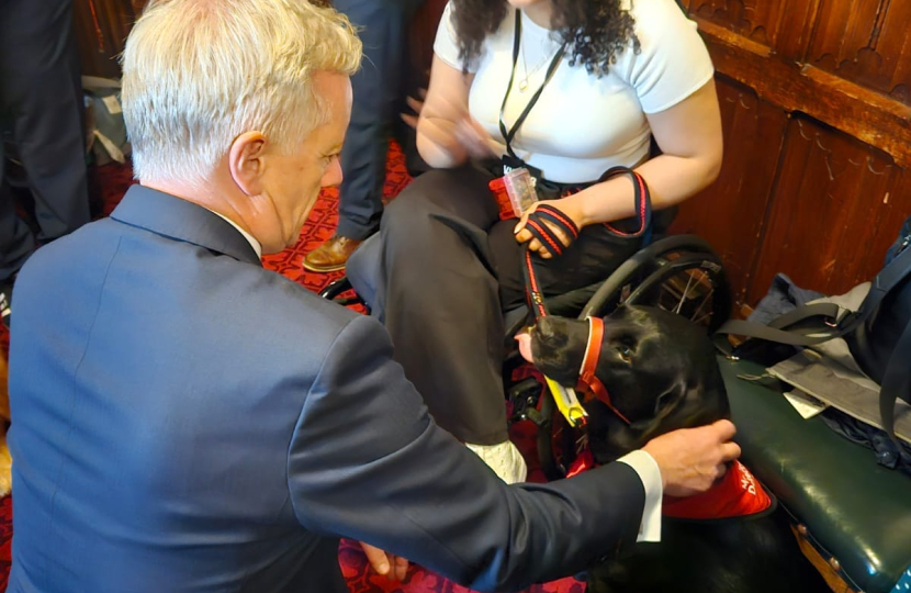 Rob with assistance dogs