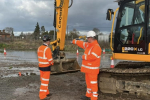 Rob at the construction site for the South East Aylesbury Link Road