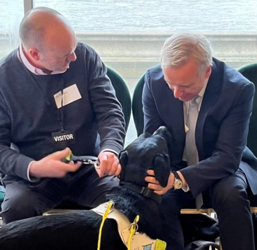 Rob with Guide Dogs UK